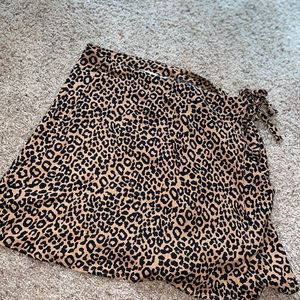 Leopard wrap shirt
